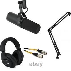 Shure SM7B Dynamic Microphone, Boom Arm, and SRH440 Headphones Bundle