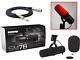 Shure Sm7b + Orange Red Windscreen + 6ft Microphone Cable. Brand New