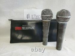 Shure Sm58 Unidirectional Dynamic Microphone Pair #1200 Vintage Condition