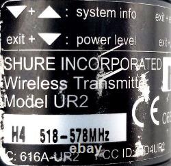 Shure UR2 H4 SM58 Wireless Transmitter Microphone Professional Mic 518-578 MHz