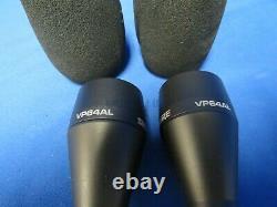 Shure VP64AL Omnidirectional Handheld Dynamic ENG Microphone Qty 2 with windscreen