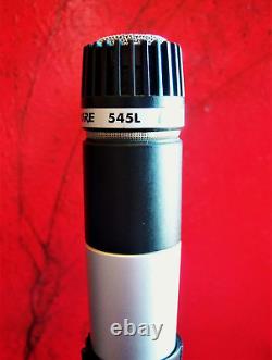 Two vintage 1990's Shure 545L dynamic cardioid microphones Low Z w extras SM57 2