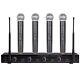 Uhf Wireless Microphones 4 Handheld 4 Channels Dj Mic, For Shure Sm58 Vocal Mics