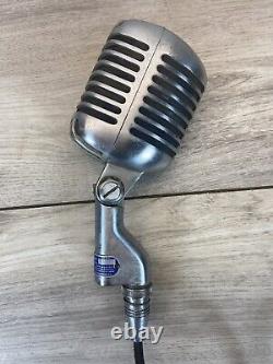 Unidyne 55S Shure Brothers Dynamic Vintage Microphone & Original Cord Elvis Mic