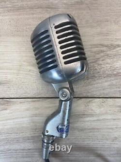 Unidyne 55S Shure Brothers Dynamic Vintage Microphone & Original Cord Elvis Mic