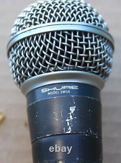 VINTAGE SHURE MODEL SM58 UNIDIRECTIONAL DYNAMIC MICROPHONE MIC with A95UF LINE