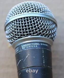 VINTAGE SHURE MODEL SM58 UNIDIRECTIONAL DYNAMIC MICROPHONE MIC with A95UF LINE