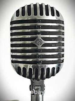 Vintage 1940's Fatboy SHURE 55C Dynamic Microphone, withstand, original, works