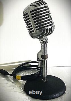 Vintage 1940's Fatboy SHURE 55C Dynamic Microphone, withstand, original, works