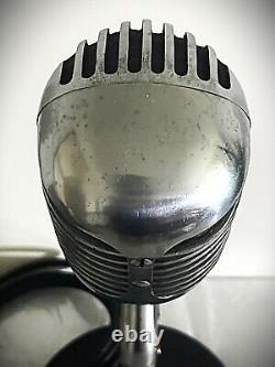 Vintage 1940's Fatboy SHURE 55C Dynamic Microphone, withstand, original, works