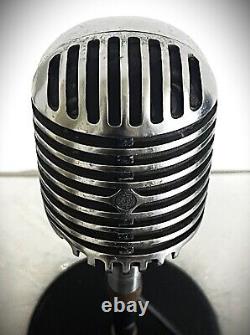 Vintage 1940's Fatboy SHURE 55C Dynamic Microphone, withstand, original, works