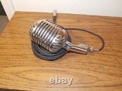 Vintage 1940's Shure 55 Fatboy Dynamic Cardoid Microphone Elvis Deco withCable
