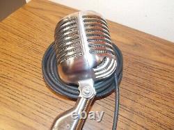 Vintage 1940's Shure 55 Fatboy Dynamic Cardoid Microphone Elvis Deco withCable