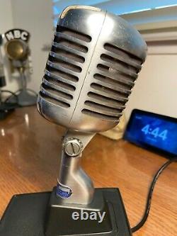 Vintage 1950'S Shure 55S Dynamic Microphone- working withDesk Stand & Cable (NET)