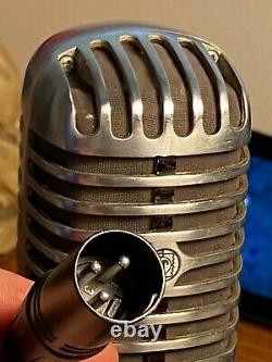 Vintage 1950'S Shure 55S Dynamic Microphone- working withDesk Stand & Cable (NET)