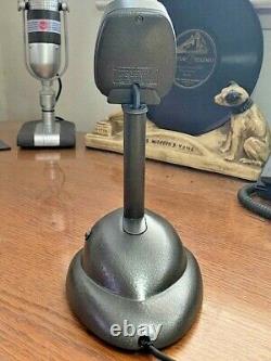 Vintage 1950's GE-SHURE CM Dynamic Microphone withdesk stand restored