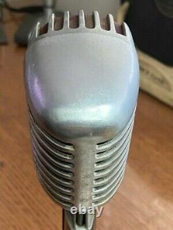 Vintage 1950's SHURE 55SW Dynamic Microphone withdesk stand / upgraded sound