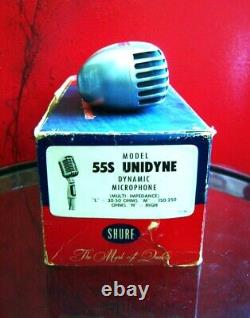 Vintage 1955 Shure 55S dynamic cardioid microphone Elvis w accessories 55SW 55