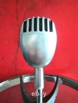 Vintage 1960's Shure 55 S dynamic cardioid microphone w period Atlas DS-14 stand