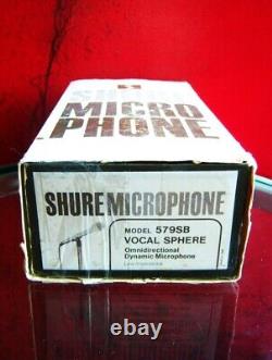 Vintage 1970's Shure 579SB dynamic microphone Low Z USA w accessories 540 575S 5