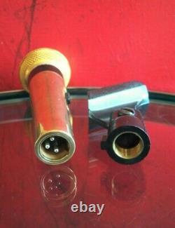 Vintage 1970's Shure PE56D Dynamic cardioid microphone gold w accessories # 2