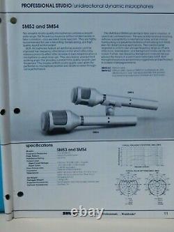 Vintage 1980S Shure SM54 Dynamic Microphone And Accessories 150 OHMS Working USA
