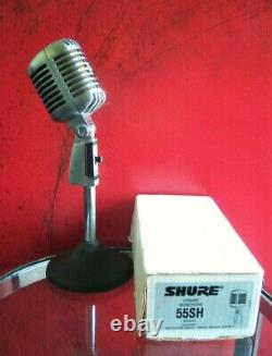 Vintage 1989 Shure 55SH dynamic cardioid microphone old Elvis w accessories # 2
