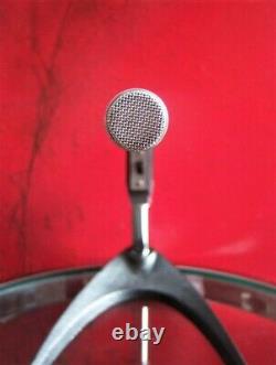 Vintage RARE 1960's Shure 578S dynamic microphone old w Atlas stand PROP # 2
