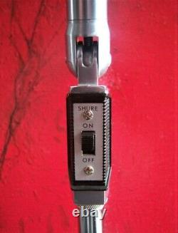 Vintage RARE 1960's Shure 578S dynamic microphone old w Atlas stand PROP # 2