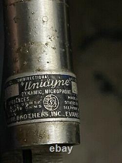 Vintage RARE early 1960s Shure Unidyne Model 55S Dynamic Mic Microphone