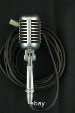 Vintage Shure Model 55S Unidyne Dynamic Microphone With Cable Great Condition