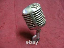 Vintage elvis SHURE 55 Fatboy Chrome Microphone EMPTY project no cartridge