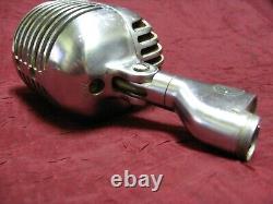 Vintage elvis SHURE 55 Fatboy Chrome Microphone EMPTY project no cartridge