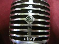 Vintage elvis SHURE 55 Fatboy Chrome Microphone EMPTY project no cartridge