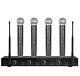 Wireless Microphone System Professional Microphone 4 Channel Uhf Dynamic Mics
