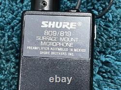 2 Microphones à condensateur Shure 809 de surface/limite avec préampli