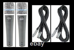 (2) Nouveau Shure Beta 57a Inst/vocal MIC & Cables Auth Dealer Faites L'offre Achetez-le Maintenant
