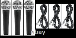 (3) Le Nouveau Distributeur Autorisé Shure Sm58 Vocal Mics & Cables Fait Une Offre Achetez-le Maintenant