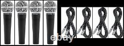 (4) Le Nouveau Distributeur Autorisé Shure Sm58 Vocal Mics & Cables Fait Une Offre Achetez-le Maintenant
