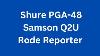 Canon Xa40 Xlr Comparaison Dynamique Mic Shure Pga48 Samson Q2u Rode Reporter