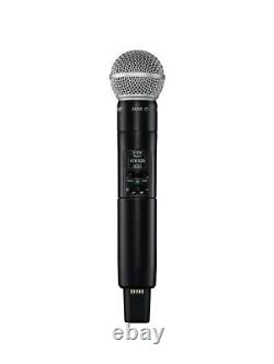 Émetteur de microphone sans fil numérique Shure SLXD2/SM58-H55 à main.