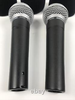 Lot De 2 Microphones Cardioïdes Dynamiques Filaires Sm58 Shure, Testés, Travail