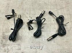 Lot De (3) Shure Ecm-44h Sony Lapel Microphone 3 Pin