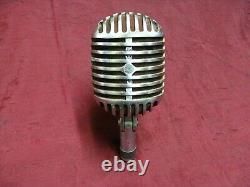 Microphone Elvis SHURE 55 Fatboy Chrome Vintage PROJET VIDE sans cartouche