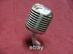 Microphone Elvis SHURE 55 Fatboy Chrome Vintage PROJET VIDE sans cartouche