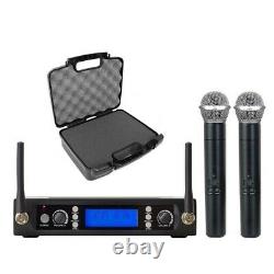 Microphone Karaoke Double Sans Fil 200 Canaux MIC Dynamique Pour Le Système Shure Uhf