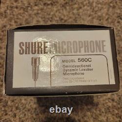 Microphone SHURE 560C Lavalier Dynamique Omnidirectionnel à Double Impédance Vintage