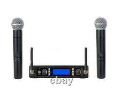 Microphone Sans Fil Double 2 Canaux Uhf Karaoke Microphone Pour Shure Sm58