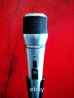 Microphone Shure PE-52 dynamique cardioïde Hi Z des années 1970 avec accessoires PE-54