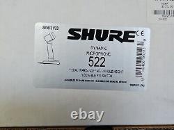 Microphone de bureau dynamique Shure 522 pour annonceurs NOUVEAU EXPÉDITION ULTRA RAPIDE